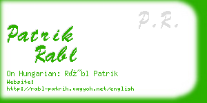 patrik rabl business card